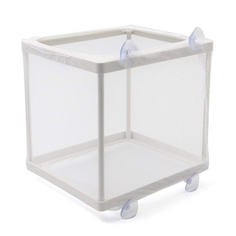 COMOK Fish Hatchery Breeder Box Aquarium Separation Net Nylon Incubator Mesh Fish Breeding Tanks Isolation Box White Square 20PCS - Image 2